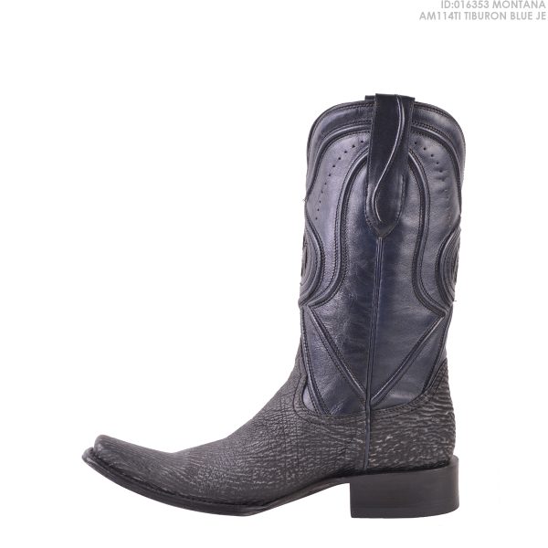 JR Western » Bota Vaquera Montana Am114Ti Tiburon Blue Je - Color: Negro -  JR Western