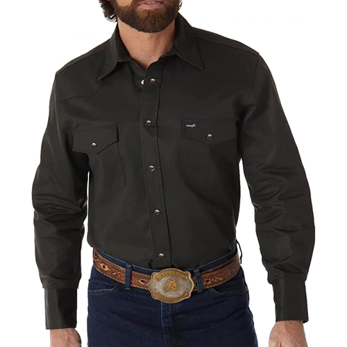 Camisa Vaquera Wrangler básica negra 14034 - Western